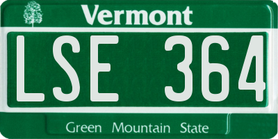 VT license plate LSE364