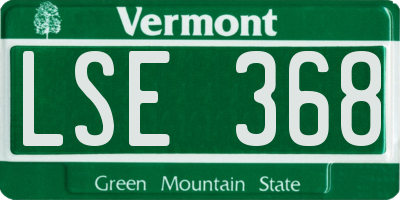 VT license plate LSE368