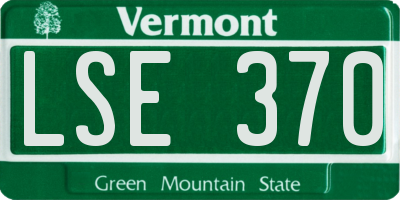 VT license plate LSE370