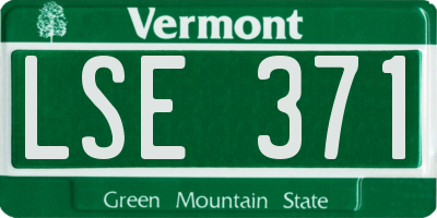 VT license plate LSE371