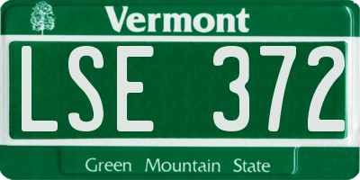 VT license plate LSE372
