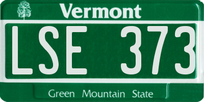VT license plate LSE373