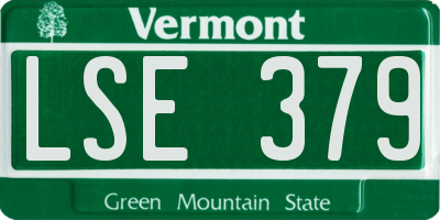 VT license plate LSE379