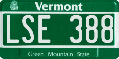 VT license plate LSE388