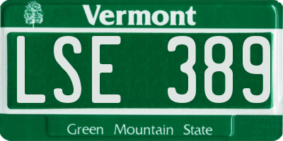 VT license plate LSE389