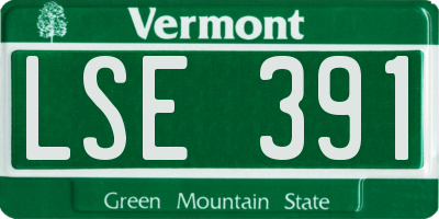 VT license plate LSE391