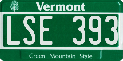 VT license plate LSE393