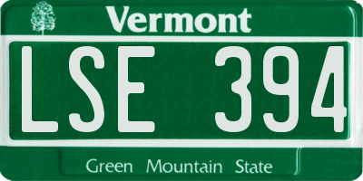 VT license plate LSE394