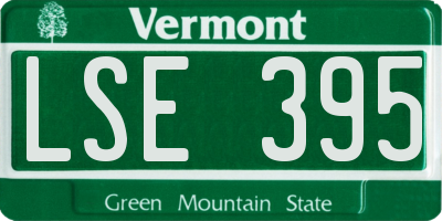 VT license plate LSE395