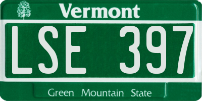 VT license plate LSE397