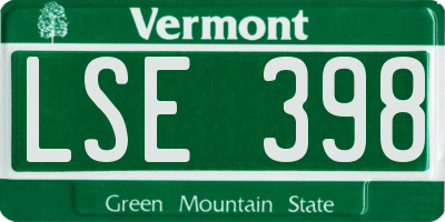 VT license plate LSE398