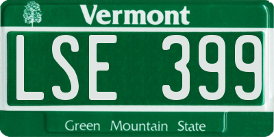 VT license plate LSE399