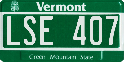 VT license plate LSE407
