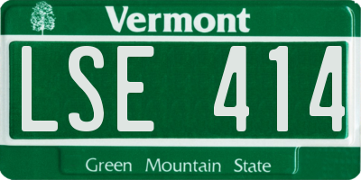 VT license plate LSE414
