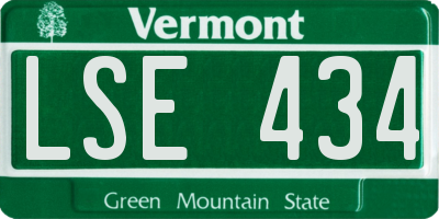VT license plate LSE434