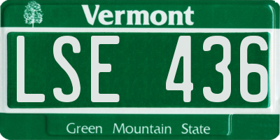 VT license plate LSE436