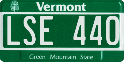 VT license plate LSE440