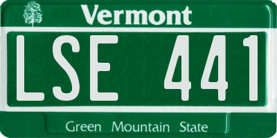 VT license plate LSE441