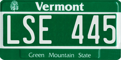 VT license plate LSE445