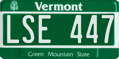 VT license plate LSE447