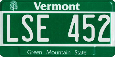 VT license plate LSE452