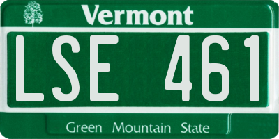 VT license plate LSE461