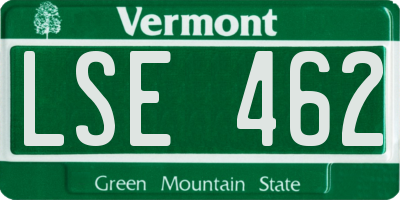 VT license plate LSE462