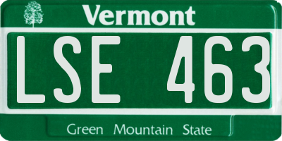 VT license plate LSE463