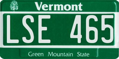 VT license plate LSE465