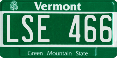 VT license plate LSE466
