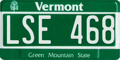 VT license plate LSE468