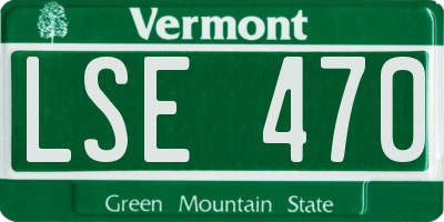 VT license plate LSE470