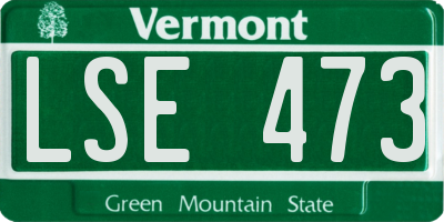 VT license plate LSE473