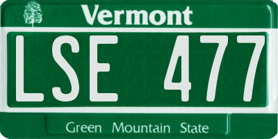 VT license plate LSE477