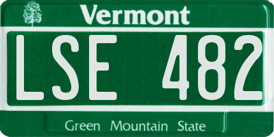VT license plate LSE482