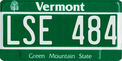 VT license plate LSE484