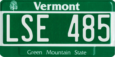 VT license plate LSE485