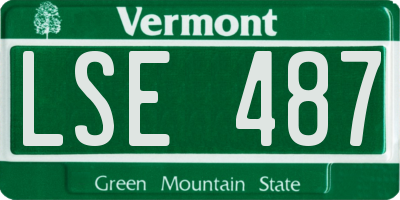 VT license plate LSE487