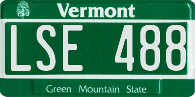 VT license plate LSE488