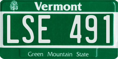 VT license plate LSE491