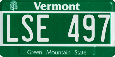 VT license plate LSE497
