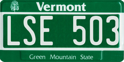 VT license plate LSE503