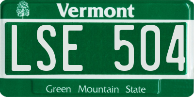 VT license plate LSE504