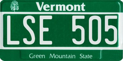 VT license plate LSE505