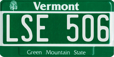 VT license plate LSE506