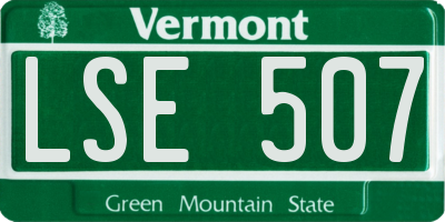 VT license plate LSE507