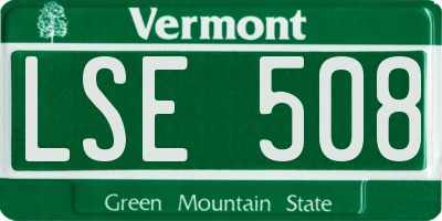 VT license plate LSE508