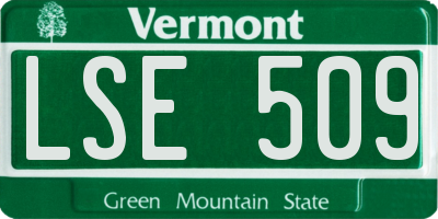 VT license plate LSE509