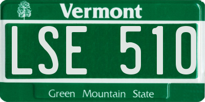 VT license plate LSE510