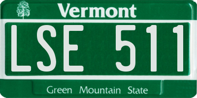 VT license plate LSE511